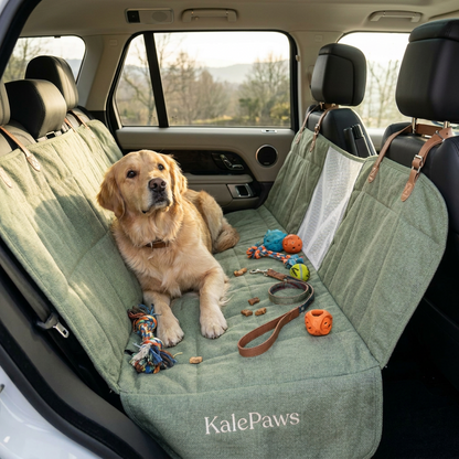🥬 KalePaws™ Eco-Hemp 4-in-1 Waterproof Car Seat Cover