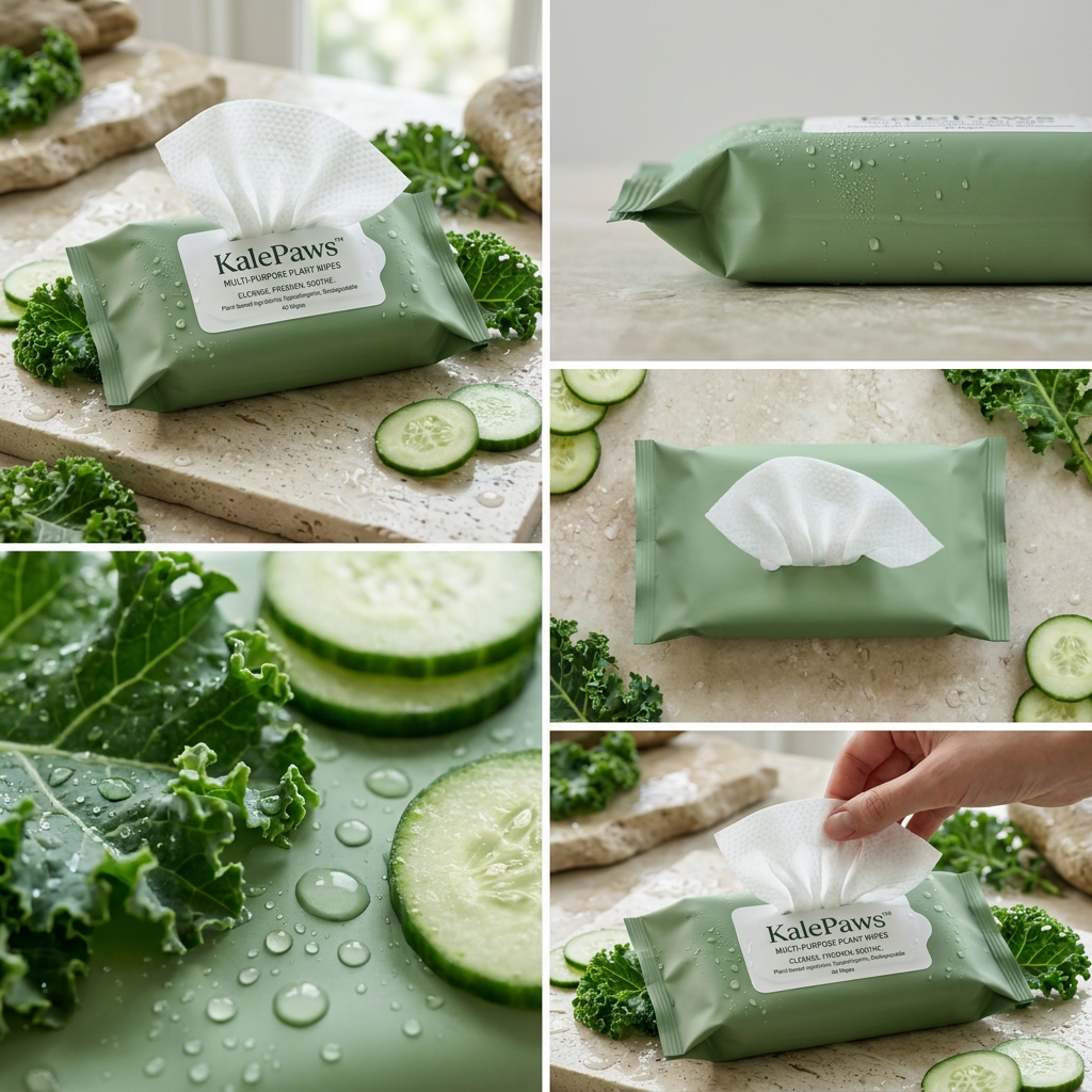 🥬 KalePaws™ Eco-Plant Multi-Purpose Pet Wipes