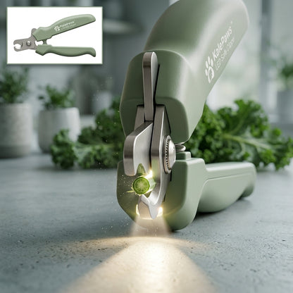 🥬 KalePaws™ LED Safe Anti-Splattering Pet Nail Clipper