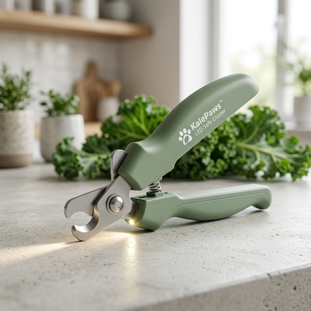 🥬 KalePaws™ LED Safe Anti-Splattering Pet Nail Clipper
